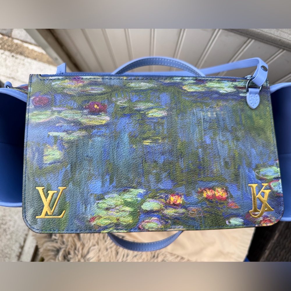 Louis Vuitton Jeff Koons Masters Collection Monet Neverfull with Pouch and Charm - Picture 2 of 13